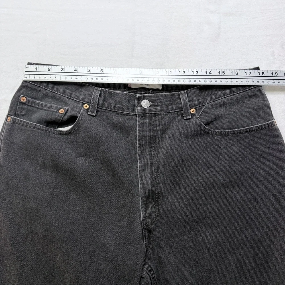 Levi's Jeans 550 Relaxed Fit‎ Black Tapered Leg Denim W38 L30